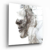 Smoke Face Glass Wall Art.